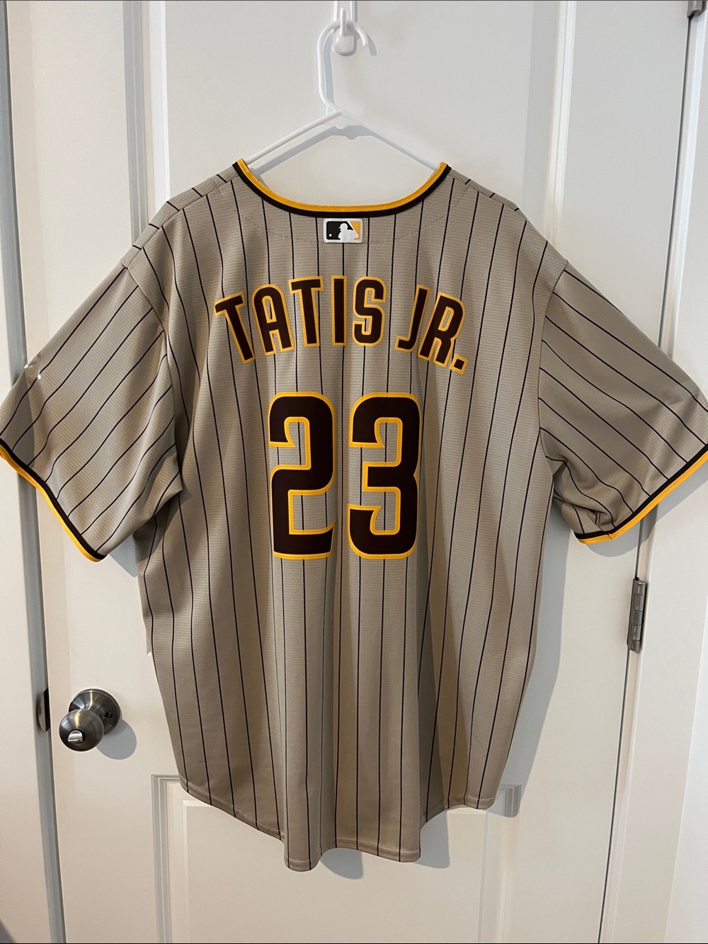 Tatis Jr. #23 San Diego Padres Pinstripe Jersey - Tan/Brown/Yellow
